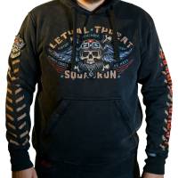 Lethal Threat - Lethal Threat Flight and Fight Hoodie - HD84076M - Black/Tan/Blue - Medium - Image 1