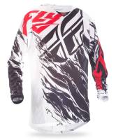Fly Racing - Fly Racing Kinetic Mesh Jersey - 371-320L - Relapse Black/White/Red - Large - Image 1