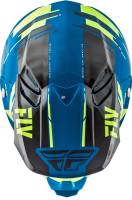 Fly Racing - Fly Racing F2 Carbon Forge MIPS Helmet - 73-4233-9-2X - Black/Hi-Vis/Blue - 2XL - Image 4