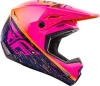 Fly Racing - Fly Racing Kinetic K120 Youth Helmet - 73-8624YS - Orange/Pink/Dark Blue - Small - Image 4