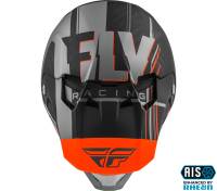 Fly Racing - Fly Racing Formula Vector Helmet - 73-4411XS - Orange/Gray/Black - X-Small - Image 3