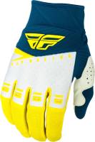 Fly Racing - Fly Racing F-16 Youth Gloves - 372-91302 - Yellow/White/Navy - 2 - Image 1
