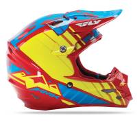 Fly Racing - Fly Racing F2 Carbon Pro Cross Helmet - 73-49272X - Red/Blue/Yellow - 2XL - Image 2