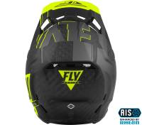 Fly Racing - Fly Racing Formula Vector Helmet - 73-4412S - Matte Hi-Vis/Black/Gray - Small - Image 2