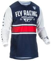 Fly Racing - Fly Racing Kinetic Mesh Era Jersey - 372-321S - Navy/White/Red - Small - Image 1