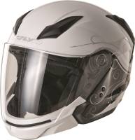 Fly Racing - Fly Racing Tourist Cirrus Helmet - F73-8109~4 - Cirrus White/Silver - Large - Image 1