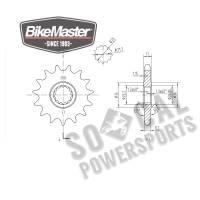 BikeMaster - BikeMaster Front Sprocket - 15T - 160 580 15 - Image 2