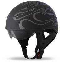 Fly Racing - Fly Racing .357 Flame Helmet - 73-8206-3 - Purple Flame - Medium - Image 1
