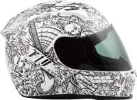 Fly Racing - Fly Racing Revolt Ink N Needle Helmet - 73-8366L - White/Black - Large - Image 4