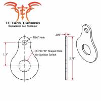 TC Bros - TC Bros Bolt On Ignition Switch Mounting Tab - 3/4in. - 104-0051 - Image 2