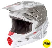 Fly Racing - Fly Racing Toxin Resin Helmet - 73-8520-4-XS - Matte White/Gray - X-Small - Image 1