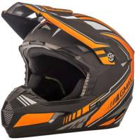 G-Max - G-Max MX46 Uncle Youth Helmet - G3467250 TC-6 - Flat Black/Orange - Small - Image 1