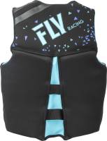 Fly Racing - Fly Racing Neoprene Womens Floatation Vest - 142424-500-830-18 - Black/Teal - Medium - Image 2