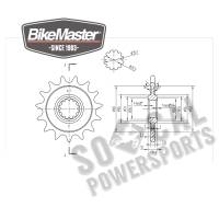 BikeMaster - BikeMaster Front Sprocket - 15T - 965536 - Image 2