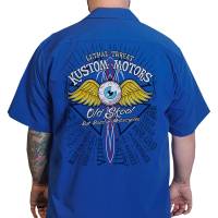 Lethal Threat - Lethal Threat Old Skool Eyeball Shop T-Shirt - DG60143-4XL - Blue - 4XL - Image 1