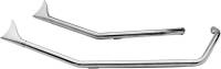 Paughco - Paughco 1 3/4in Up-Sweep Drag Pipes - Fishtail - Chrome - DS716B2F - Image 2