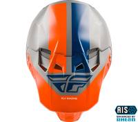 Fly Racing - Fly Racing Formula Origin Helmet - 73-4408-4 - Gray/Orange/Blue - X-Small - Image 3