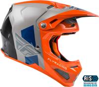 Fly Racing - Fly Racing Formula Origin Helmet - 73-4408-4 - Gray/Orange/Blue - X-Small - Image 4