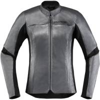 Icon - Icon Overlord Leather Womens Jacket - 2813-0820 - Charcoal - Medium - Image 1