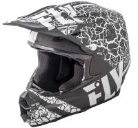 Fly Racing - Fly Racing F2 Carbon Fracture Helmet - 73-4171-1-XS - Matte Black/White - X-Small - Image 1