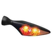 Kuryakyn - Kuryakyn Micro/Rhombus Marker Light - Rear Right - Black Housing - Red/Amber - 2544 - Image 1