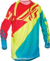 Fly Racing - Fly Racing Evolution 2.0 Jersey (2017) - 370-229S - Dark Teal/Hi-Vis - Small - Image 1
