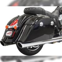Bassani Manufacturing - Bassani Manufacturing 4in. Polished Slip-On with Polished Slant-Cut End Caps - 8C17S - Image 1