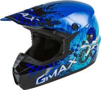 G-Max - G-Max MX-46Y Anim8 Youth Helmet - G3461040 - Blue/Silver/Black - Small - Image 1