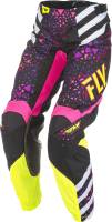 Fly Racing - Fly Racing Kinetic Womens Race Pants - 371-63905 - Neon Pink/Hi-Vis - 3/4 - Image 2