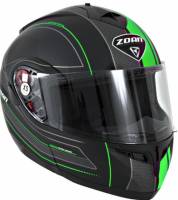 Zoan - Zoan Optimus Raceline Graphics Helmet - 138-156 - Matte Black/Green - Large - Image 1