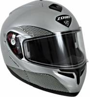Zoan - Zoan Optimus Solid Snow Helmet with Double Lens Shield - 038-029SN - Silver - 3XL - Image 1