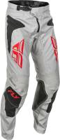 Fly Racing - Fly Racing Kinetic Sym Pants - 378-43030 - Light Gray/Red/Black - 30 - Image 1