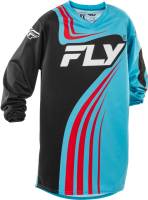 Fly Racing - Fly Racing F-16 Youth Jersey - 378-221YL - Cyan/Black/Red - Large - Image 1