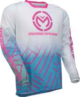 Moose Racing - Moose Racing Sahara Jersey - 29107955 - Pink/Blue/White - Small - Image 1