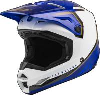 Fly Racing - Fly Racing Kinetic Vision Youth Helmet - F73-8654YL - White/Blue - Large - Image 1