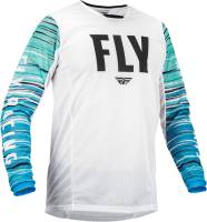 Fly Racing - Fly Racing Kinetic Mesh Jersey - 376-317L - White/Blue/Mint - Large - Image 1