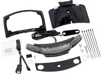 Ciro - Ciro Latitude Lightstrike Taillights with License Plate Holder - Black/Light Smoked Lens - 40258 - Image 1