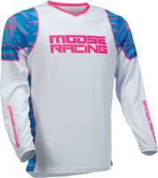 Moose Racing - Moose Racing Qualifier Jersey - 2910-6950 - Blue/Pink - Small - Image 1