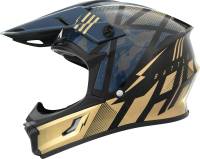 THH Helmets - THH Helmets T710X Battle Helmet - 646401 - Blue/Gold - Small - Image 1