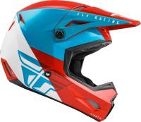 Fly Racing - Fly Racing Kinetic Straight Edge  Youth Helmet - 73-8632YS - Red/White/Blue - Small - Image 4