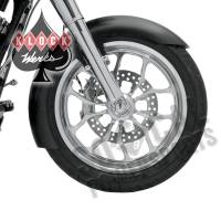 Klock Werks - Klock Werks Tire Hugger Series Slicer Front Fender with Chrome Mounting Blocks for 19in. Wheel - KW05-06-0003-C - Image 3