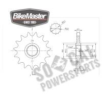 BikeMaster - BikeMaster Front Sprocket - 15T - 180 330 15 - Image 2