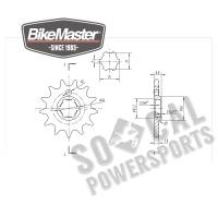 BikeMaster - BikeMaster Front Sprocket - 13T - 140 507 13 - Image 2