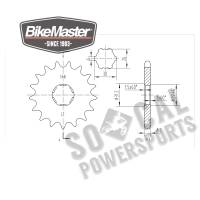 BikeMaster - BikeMaster Front Sprocket - 17T - 160 568 17 - Image 2