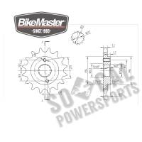 BikeMaster - BikeMaster Front Sprocket - 16T - 150 296 16 - Image 2