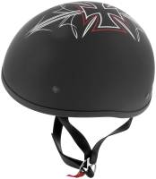 Skid Lid Helmets - Skid Lid Helmets Original Street Rod Helmet - U-70 FLAT BLK SR SM - Flat Black Street Rod - Small - Image 1