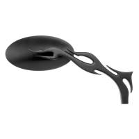 BikeMaster - BikeMaster Old School Flame Mirror - Black - KS-A30B - Image 1