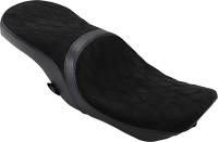 Drag Specialties - Drag Specialties Low Profile Tour Seat for Yaffe 6 Gallon Tank - Suede Double Diamond Stitch - 0801-1078 - Image 1