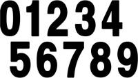 Factory Effex - Factory Effex Pro Numbers 4in. - No. 1 - Black - 04-2571 - Image 2