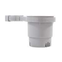 Camco - Camco Clamp-On Rail Mounted Cup Holder - Small for Up to 1-1/4" Rail - Grey - Image 1